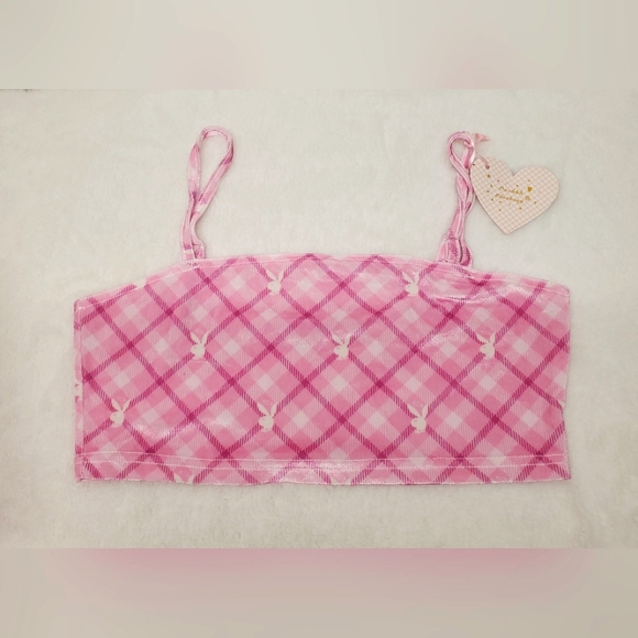 PLAYBOY Other - ‼️Buy Now Today 9/9 Only‼️Nwt Playboy Pink Plaid Women's Crop Top